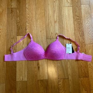 Knix Pink Lace Wingwoman bra sz 3